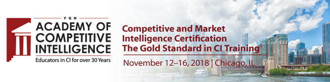 Academy of Competitive Intelligence | Nov. 2018 | Chicago, IL